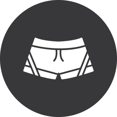 Moda biçimi izole edilmiş arkaplanda kısa simge