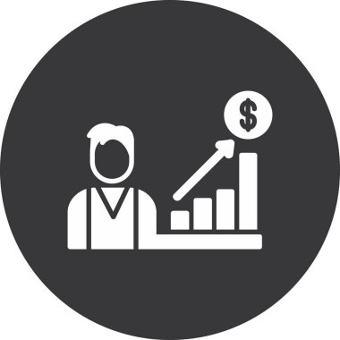 İş ve finans ikonu. vektör illüstrasyonu