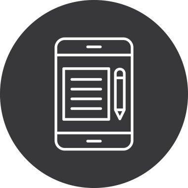 cep telefonu ile belge, basit web sayfası simgesi, vektör illüstrasyonu