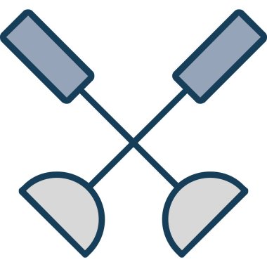 Kürek vektör simgesi modern basit vektör tasarımı