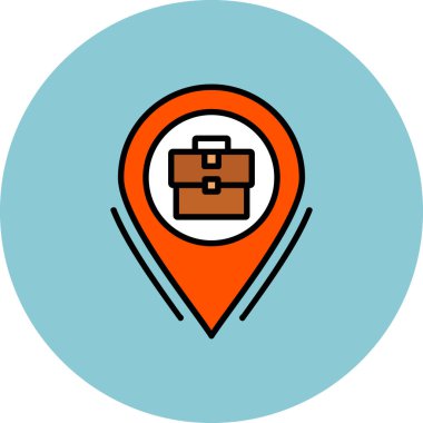 harita işaretleyici düz vektör dekoru