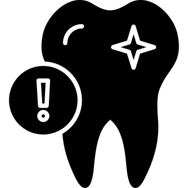 Diş simgesi, vektör illüstrasyonu