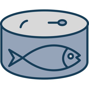 balık simgesi vektör illüstrasyonu