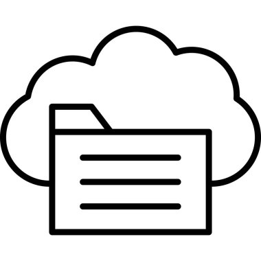 Bulut hesaplama simgesi vektör illüstrasyonu