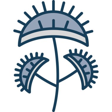 Şemsiye. Web simgesi basit illüstrasyon