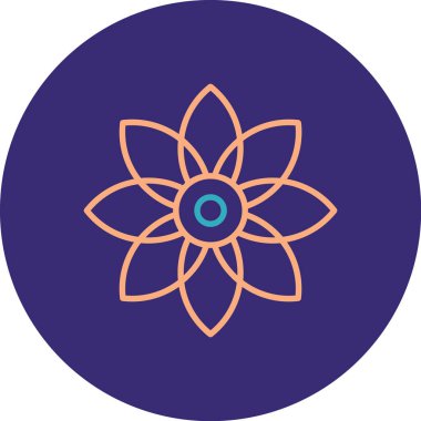 Çiçek simgesinin vektör illüstrasyonu