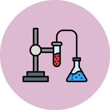 Bilim ve teknoloji ikonu vektör illüstrasyon grafik tasarımı