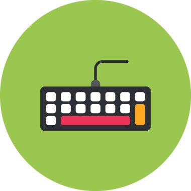 Bilgisayar klavyesi. Web simgesi basit illüstrasyon