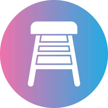 Sandalye simgesinin vektör illüstrasyonu