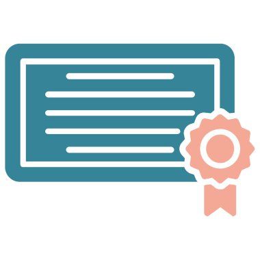 diploma sertifika vektör simgesi