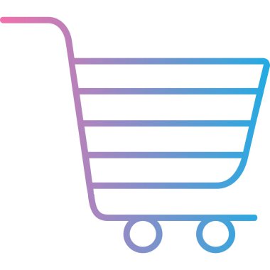 Alışveriş arabası. Basit resimleme