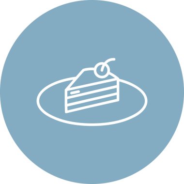 Kek ikonu. vektör illüstrasyonu