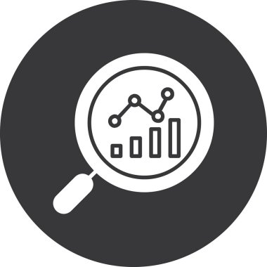 Analiz vektörü düz simgesi