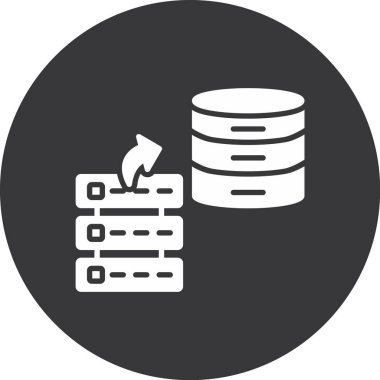database vector glyph icon design