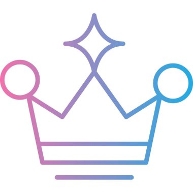 taç simgesi vektör illüstrasyonu