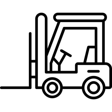 Forklift simgesine sahip kamyon, taslak biçimi