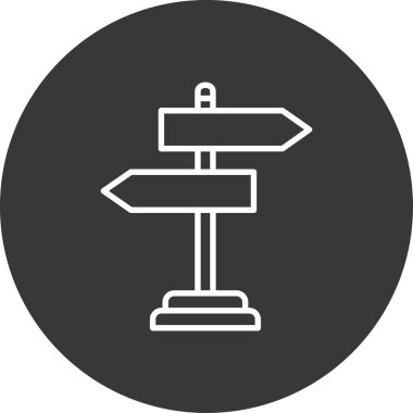 Yol trafik işareti simgesinin vektör illüstrasyonu