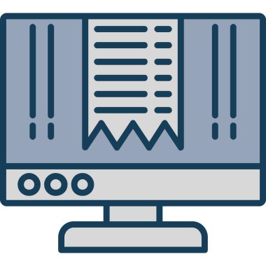 Bilgisayar ekranı. Basit tasarım