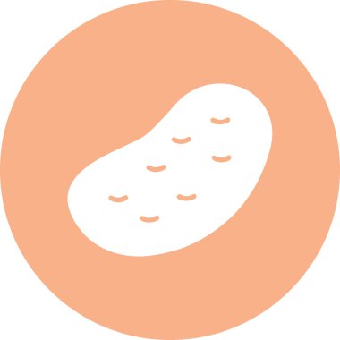 Avokadonun bir simgesinin vektör çizimi