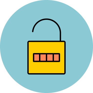 kilit simgesi, vektör illüstrasyonu