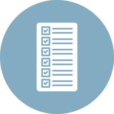 Soyut arkaplan grubunda izole edilmiş liste simgesi