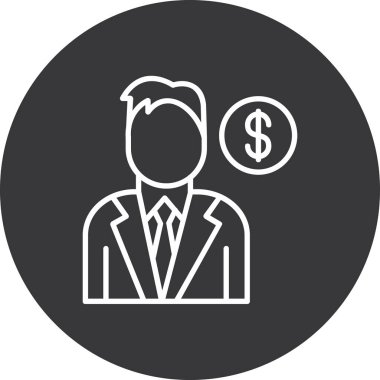 İş ve finans simgesi parasının vektör illüstrasyonu