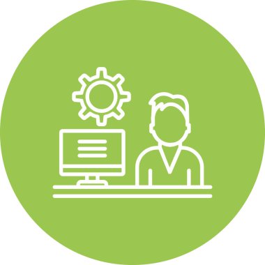 İş insanları simgesinin vektör illüstrasyonu