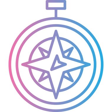 pusula simgesi, basit illüstrasyon tasarımı