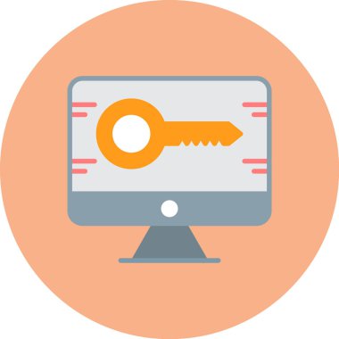 veri koruması renkli vektör simgesi