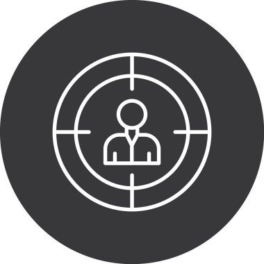 hedef simge, vektör illüstrasyonu