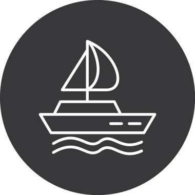 Tekne simgesinin vektör illüstrasyonu