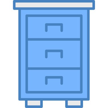 Çekmece dolabı mobilya simgesi