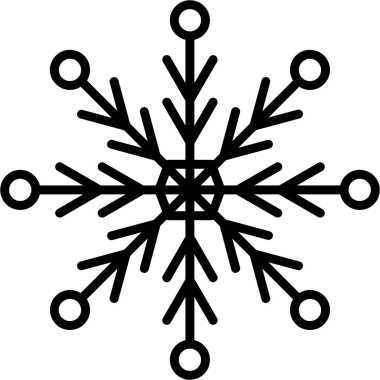 Kar tanesi. Web simgesi basit illüstrasyon