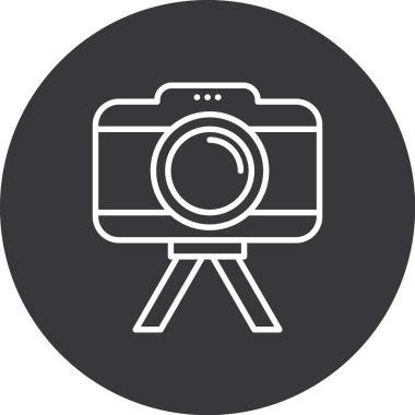 Kamera. Web simgesi basit illüstrasyon