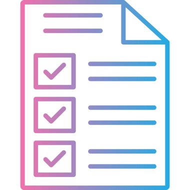 Kontrol listesi. Web simgesi basit illüstrasyon