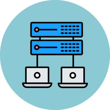 Sunucu. Web simgesi basit illüstrasyon