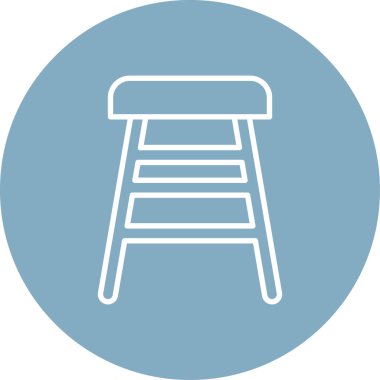 Sandalye. Web simgesi vektör illüstrasyonu