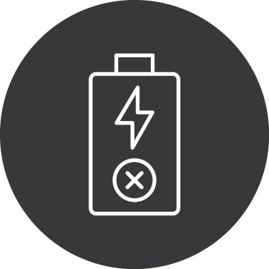 Pil simgesinin vektör illüstrasyonu