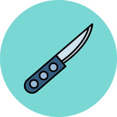 Bıçak ikonu. Ağ için bıçak vektör simgelerinin basit çizimi