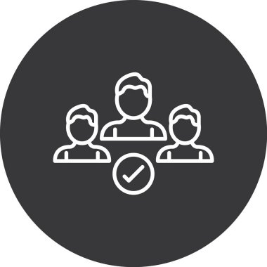 İnsanlar simgesi. Vektör çizim.