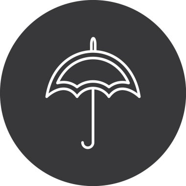 Şemsiye. Web simgesi basit tasarım