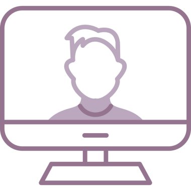 avatar. Web simgesi basit illüstrasyon