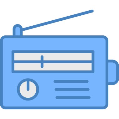 radyo web simgesi basit illüstrasyon