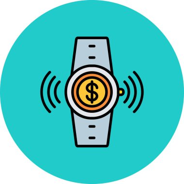 para saat simgesi, basit vektör illüstrasyonu