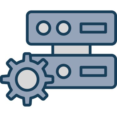 veri depolama sunucu simgesi doldurulmuş özet biçimi