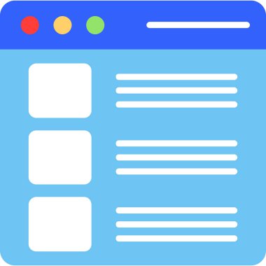 Web simgesi, basit vektör illüstrasyonu