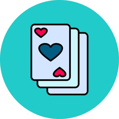 kartlar simgesi vektör illüstrasyon