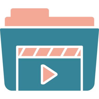 Film. Web simgesi basit illüstrasyon