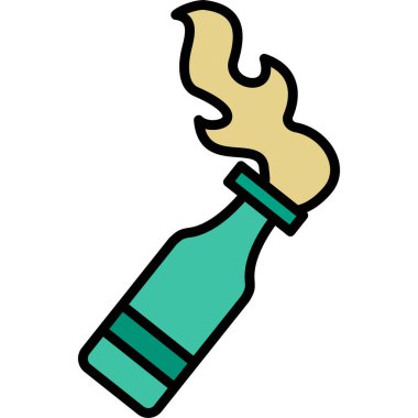 şişe simgesi vektör rengi