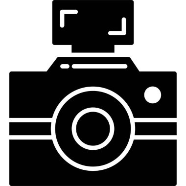 kamera simgesi vektör illüstrasyonu